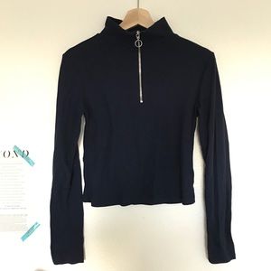 wild fable long sleeve zip mockneck